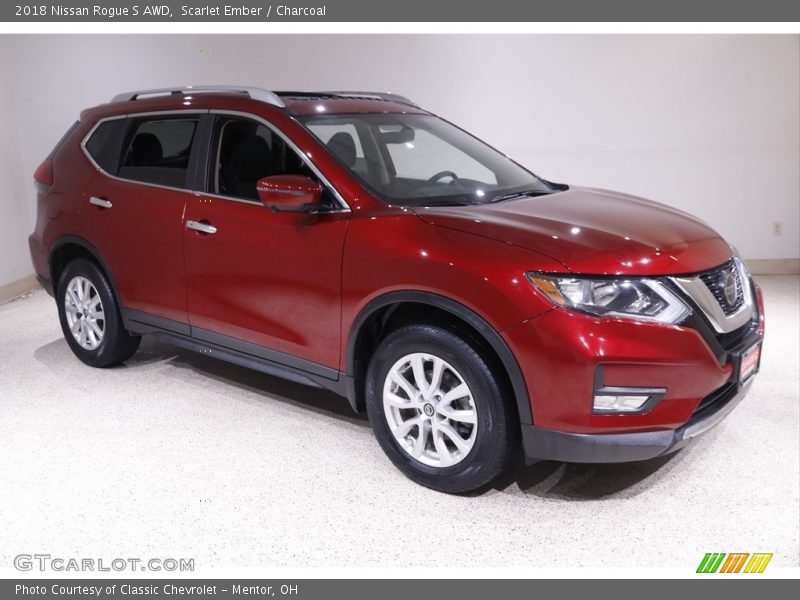 Scarlet Ember / Charcoal 2018 Nissan Rogue S AWD