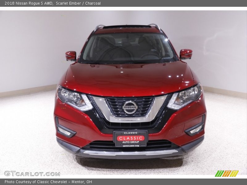 Scarlet Ember / Charcoal 2018 Nissan Rogue S AWD