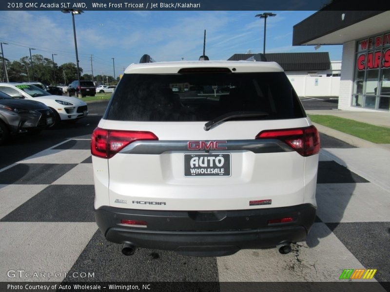 White Frost Tricoat / Jet Black/Kalahari 2018 GMC Acadia SLT AWD