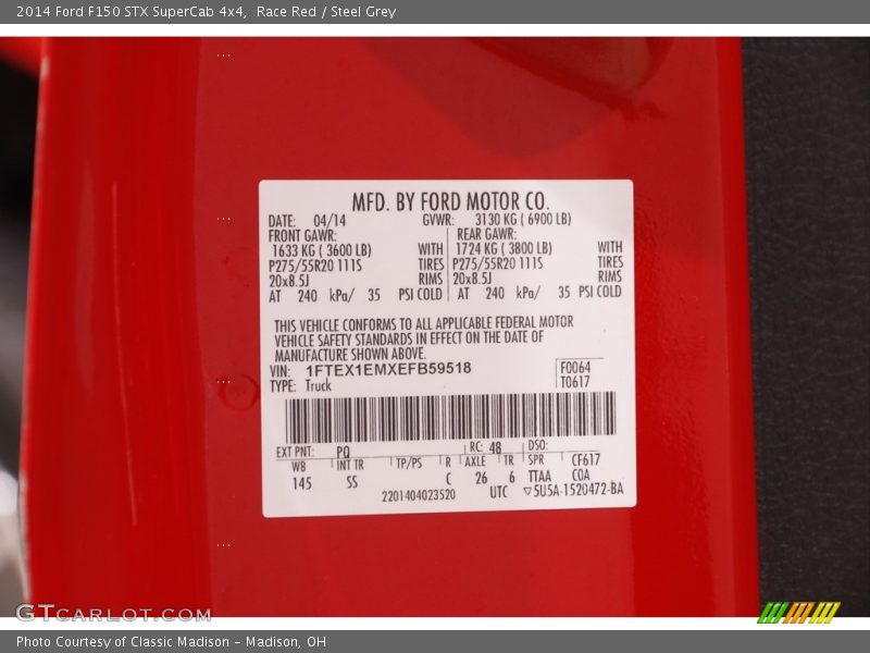 Race Red / Steel Grey 2014 Ford F150 STX SuperCab 4x4