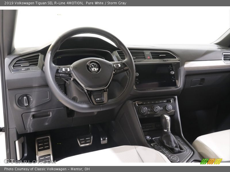 Pure White / Storm Gray 2019 Volkswagen Tiguan SEL R-Line 4MOTION