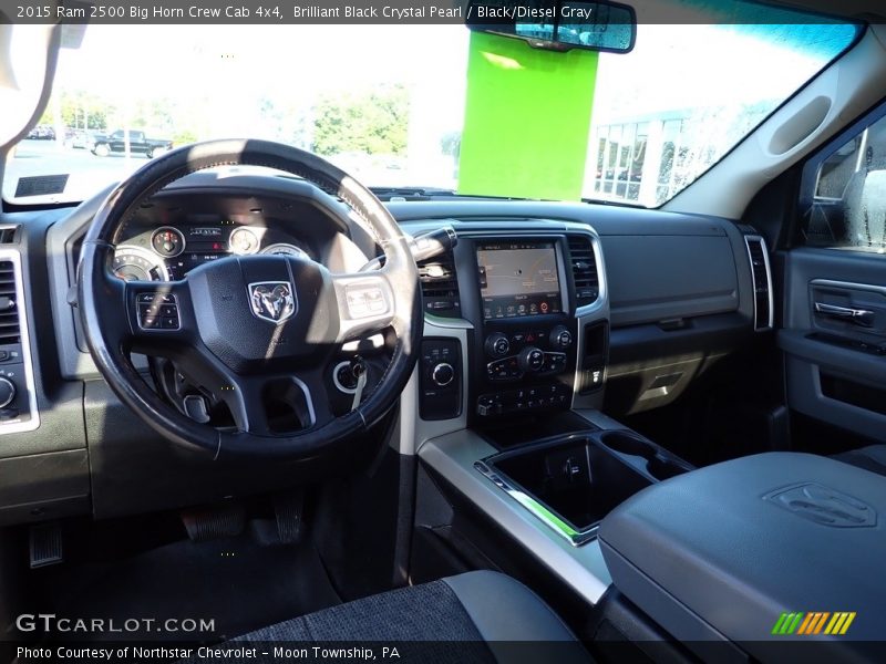 Brilliant Black Crystal Pearl / Black/Diesel Gray 2015 Ram 2500 Big Horn Crew Cab 4x4
