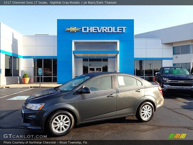 Nightfall Gray Metallic / Jet Black/Dark Titanium 2017 Chevrolet Sonic LT Sedan