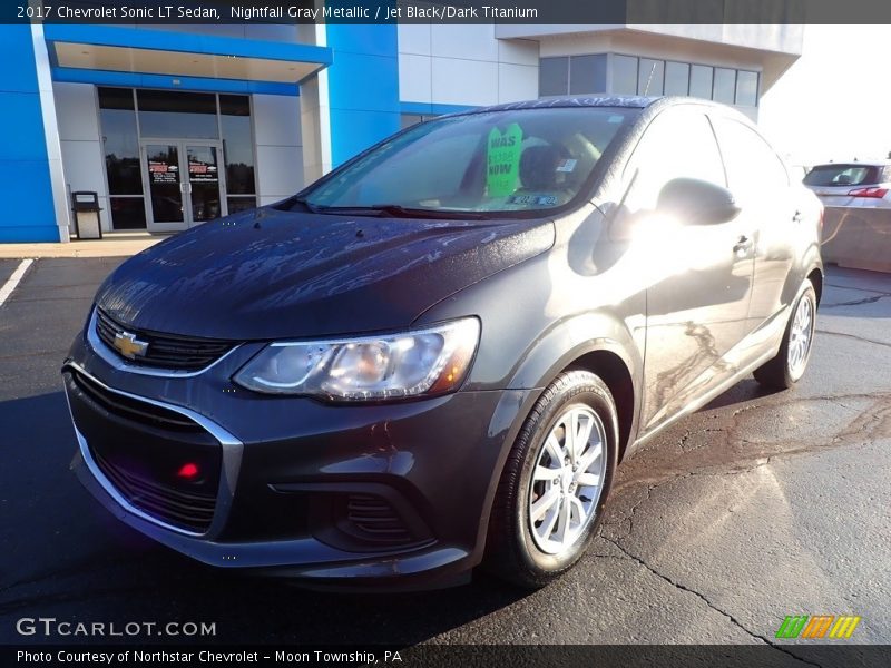 Nightfall Gray Metallic / Jet Black/Dark Titanium 2017 Chevrolet Sonic LT Sedan