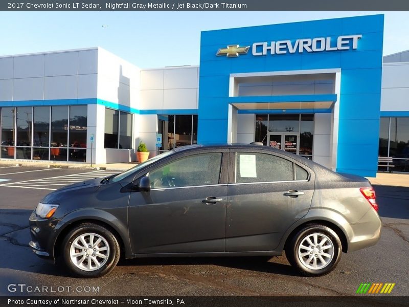 Nightfall Gray Metallic / Jet Black/Dark Titanium 2017 Chevrolet Sonic LT Sedan
