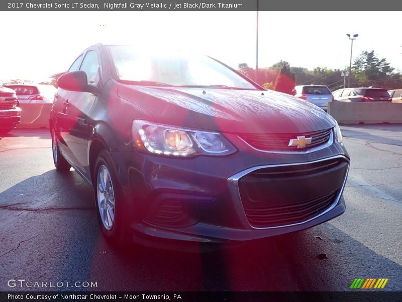 Nightfall Gray Metallic / Jet Black/Dark Titanium 2017 Chevrolet Sonic LT Sedan