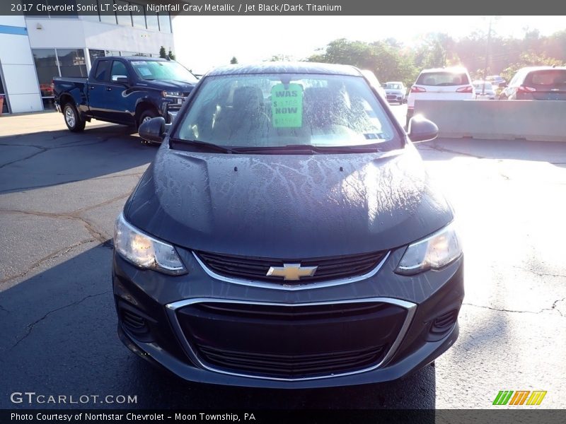 Nightfall Gray Metallic / Jet Black/Dark Titanium 2017 Chevrolet Sonic LT Sedan