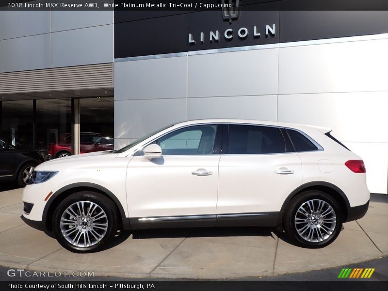 White Platinum Metallic Tri-Coat / Cappuccino 2018 Lincoln MKX Reserve AWD