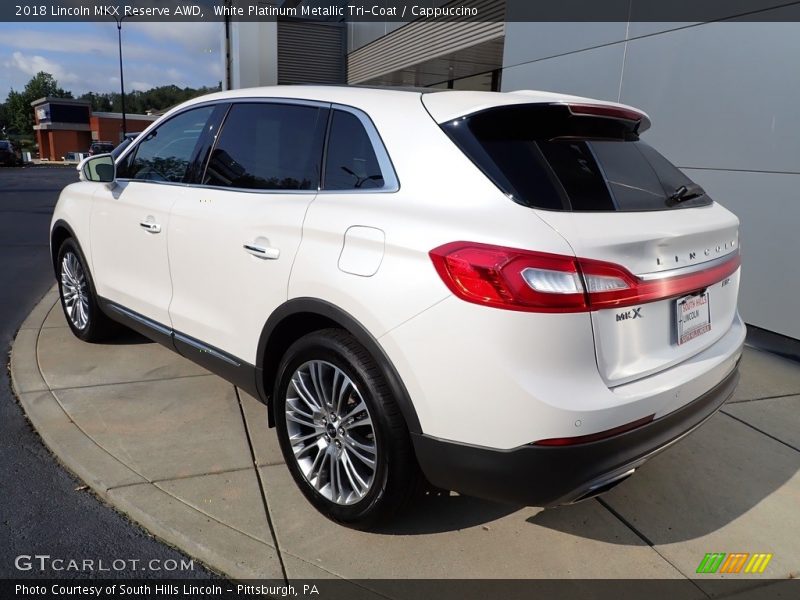 White Platinum Metallic Tri-Coat / Cappuccino 2018 Lincoln MKX Reserve AWD