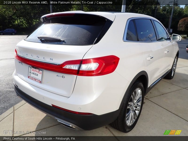 White Platinum Metallic Tri-Coat / Cappuccino 2018 Lincoln MKX Reserve AWD