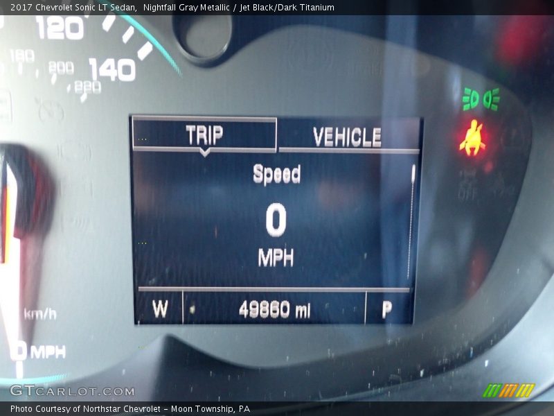 Nightfall Gray Metallic / Jet Black/Dark Titanium 2017 Chevrolet Sonic LT Sedan