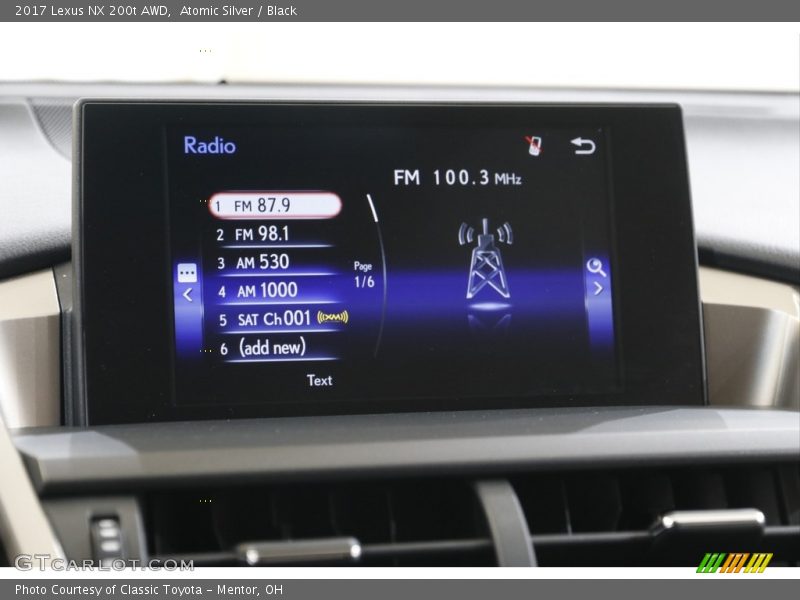 Atomic Silver / Black 2017 Lexus NX 200t AWD