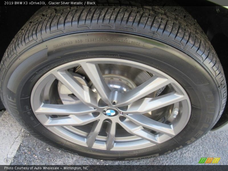 Glacier Silver Metallic / Black 2019 BMW X3 xDrive30i