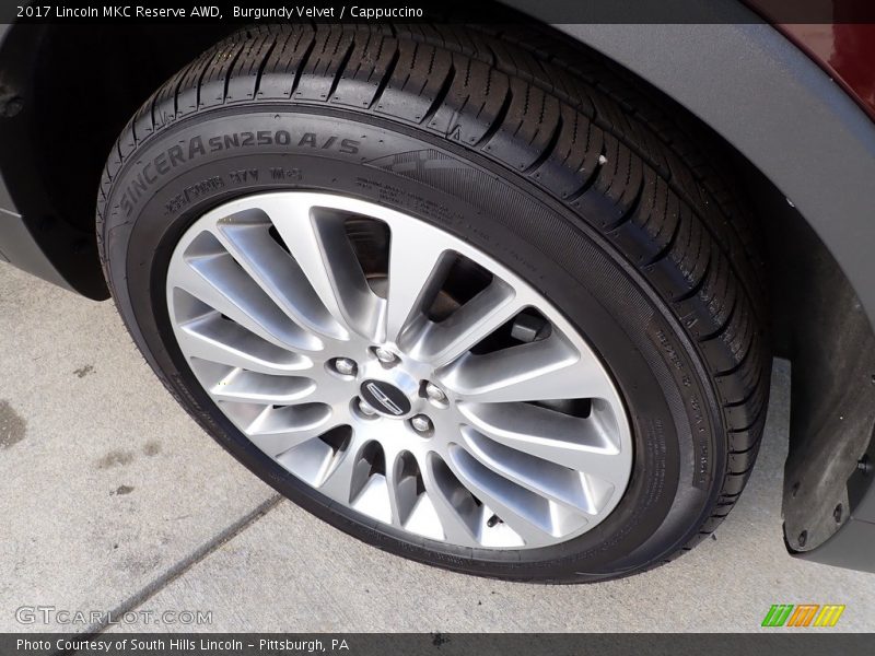 Burgundy Velvet / Cappuccino 2017 Lincoln MKC Reserve AWD