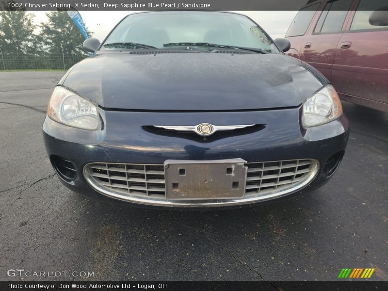 Deep Sapphire Blue Pearl / Sandstone 2002 Chrysler Sebring LX Sedan