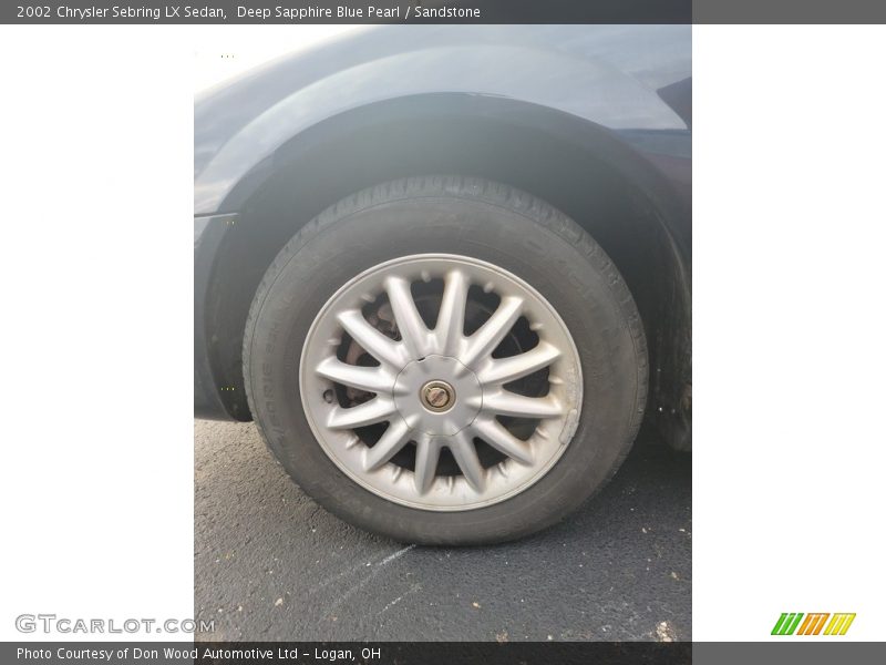 Deep Sapphire Blue Pearl / Sandstone 2002 Chrysler Sebring LX Sedan
