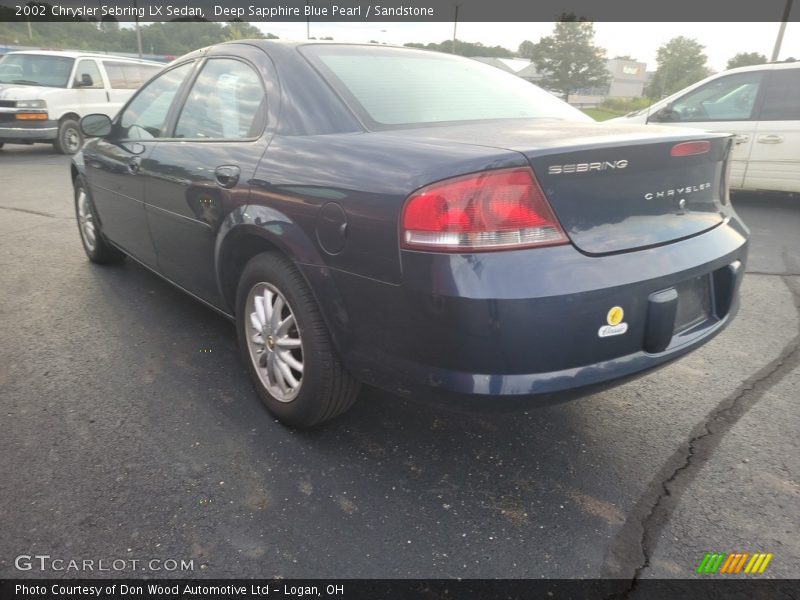 Deep Sapphire Blue Pearl / Sandstone 2002 Chrysler Sebring LX Sedan