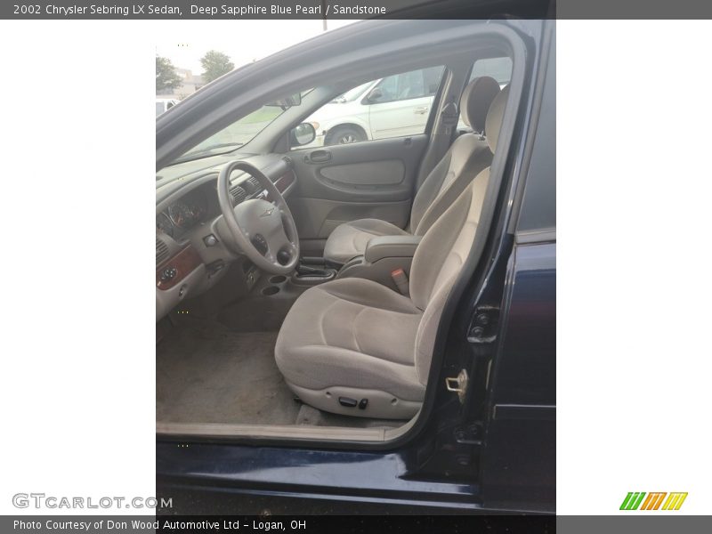 Deep Sapphire Blue Pearl / Sandstone 2002 Chrysler Sebring LX Sedan
