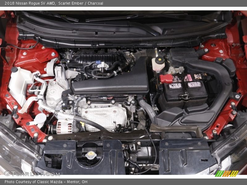 Scarlet Ember / Charcoal 2018 Nissan Rogue SV AWD
