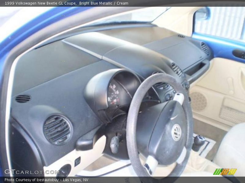 Bright Blue Metallic / Cream 1999 Volkswagen New Beetle GL Coupe