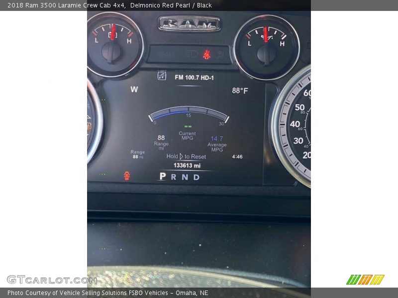 Delmonico Red Pearl / Black 2018 Ram 3500 Laramie Crew Cab 4x4