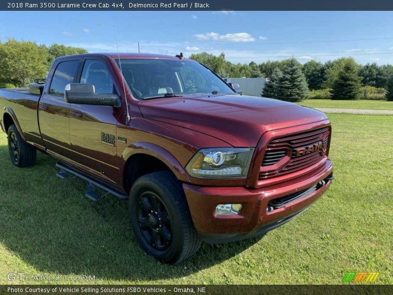 Delmonico Red Pearl / Black 2018 Ram 3500 Laramie Crew Cab 4x4