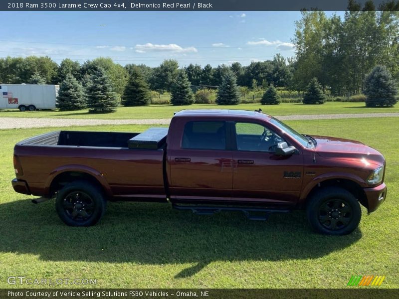 Delmonico Red Pearl / Black 2018 Ram 3500 Laramie Crew Cab 4x4