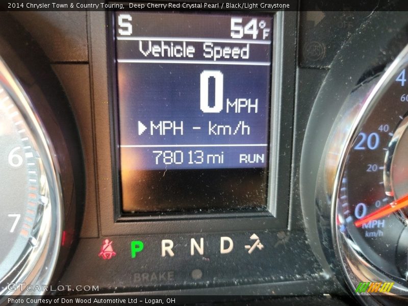Deep Cherry Red Crystal Pearl / Black/Light Graystone 2014 Chrysler Town & Country Touring
