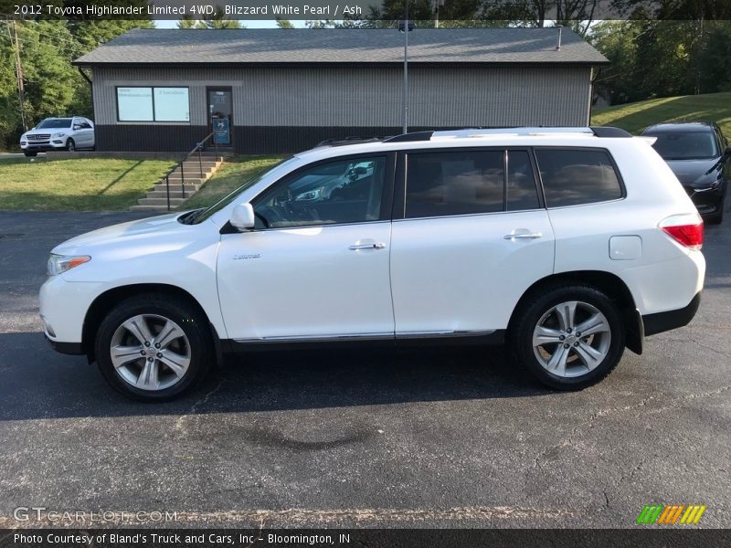 Blizzard White Pearl / Ash 2012 Toyota Highlander Limited 4WD