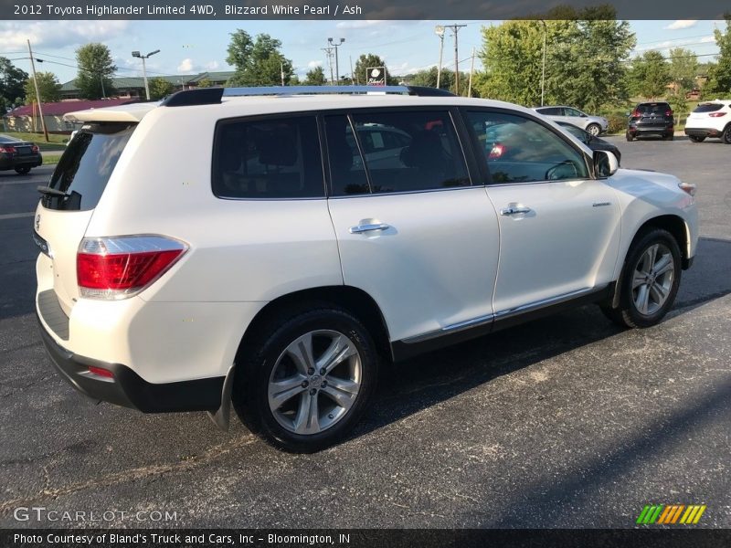 Blizzard White Pearl / Ash 2012 Toyota Highlander Limited 4WD