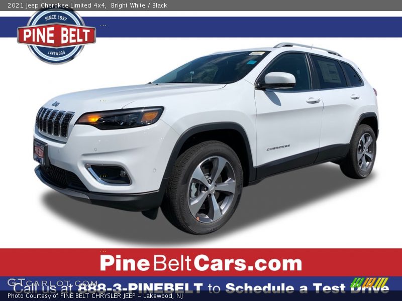 Bright White / Black 2021 Jeep Cherokee Limited 4x4