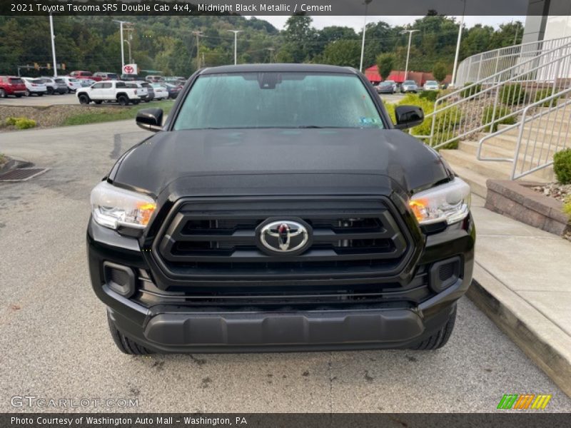 Midnight Black Metallic / Cement 2021 Toyota Tacoma SR5 Double Cab 4x4