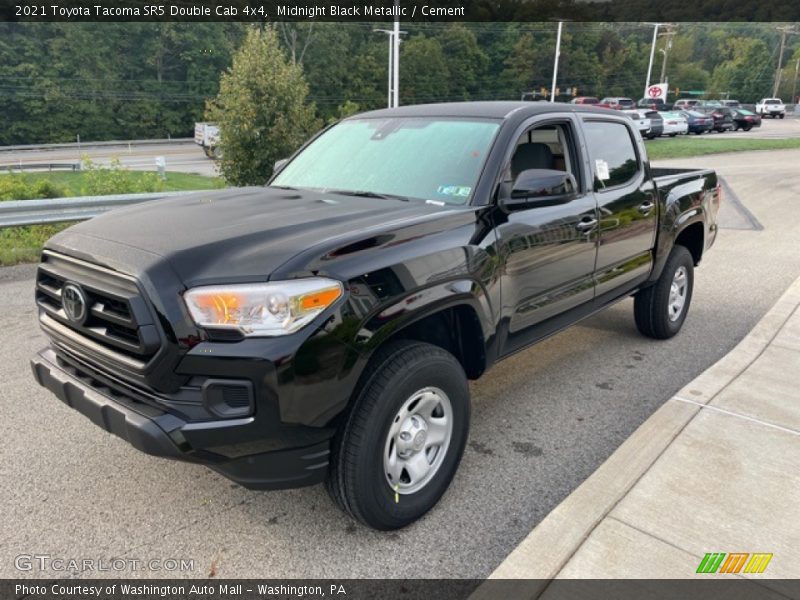 Midnight Black Metallic / Cement 2021 Toyota Tacoma SR5 Double Cab 4x4