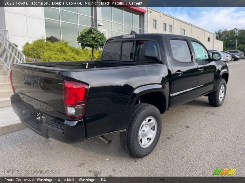 Midnight Black Metallic / Cement 2021 Toyota Tacoma SR5 Double Cab 4x4