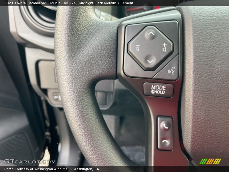 Midnight Black Metallic / Cement 2021 Toyota Tacoma SR5 Double Cab 4x4