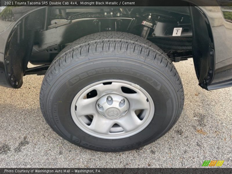 Midnight Black Metallic / Cement 2021 Toyota Tacoma SR5 Double Cab 4x4