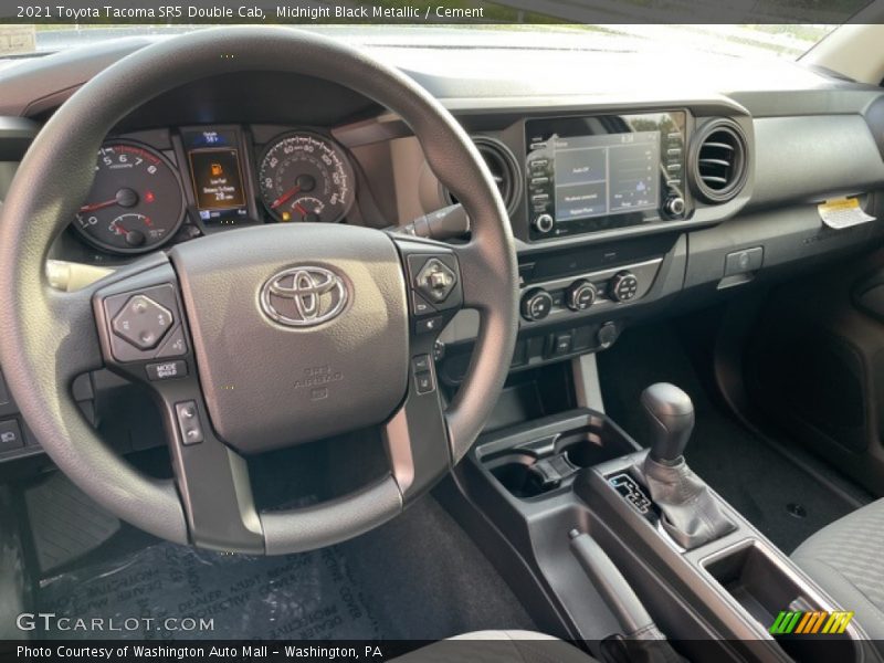 Midnight Black Metallic / Cement 2021 Toyota Tacoma SR5 Double Cab