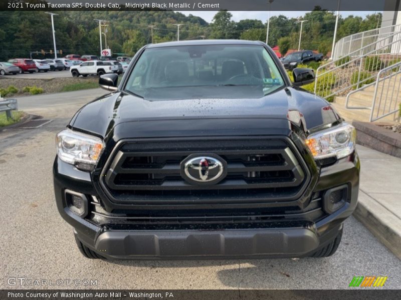 Midnight Black Metallic / Cement 2021 Toyota Tacoma SR5 Double Cab