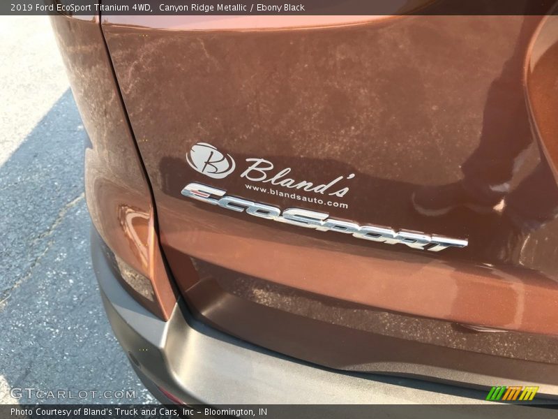 Canyon Ridge Metallic / Ebony Black 2019 Ford EcoSport Titanium 4WD
