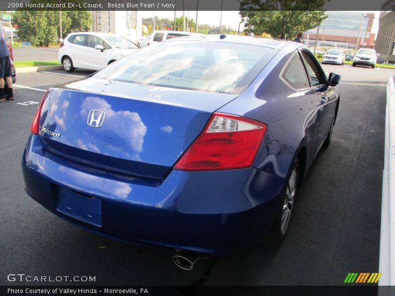 Belize Blue Pearl / Ivory 2008 Honda Accord EX-L Coupe