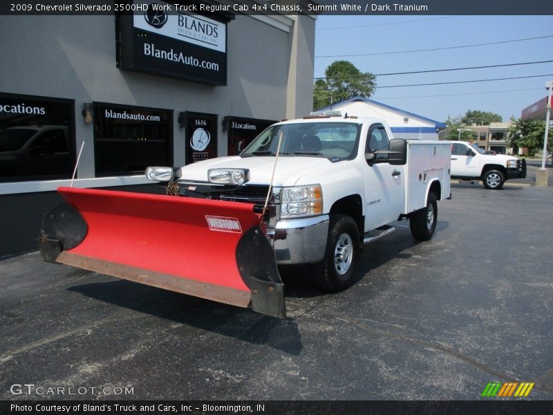 Summit White / Dark Titanium 2009 Chevrolet Silverado 2500HD Work Truck Regular Cab 4x4 Chassis