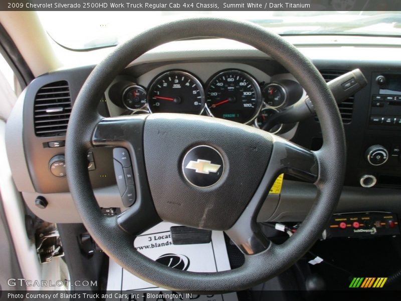 Summit White / Dark Titanium 2009 Chevrolet Silverado 2500HD Work Truck Regular Cab 4x4 Chassis
