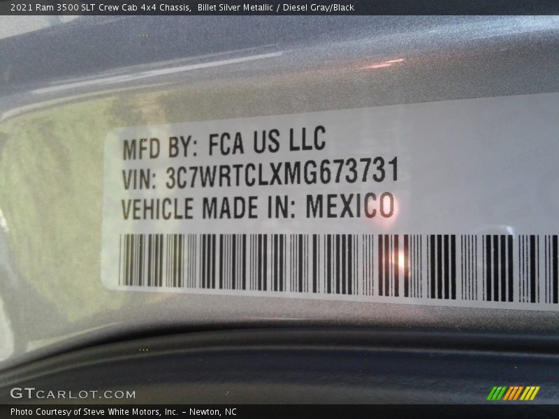 Billet Silver Metallic / Diesel Gray/Black 2021 Ram 3500 SLT Crew Cab 4x4 Chassis