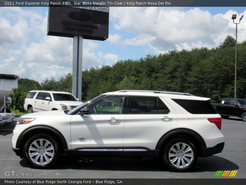 Star White Metallic Tri-Coat / King Ranch Mesa Del Rio 2021 Ford Explorer King Ranch 4WD