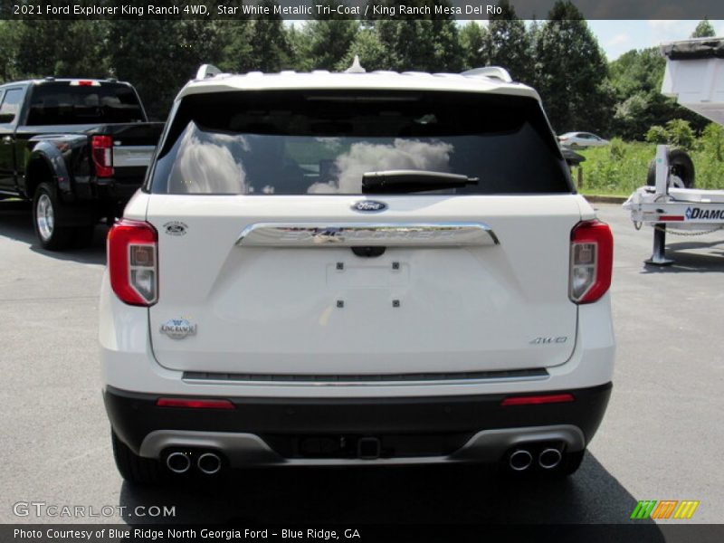 Star White Metallic Tri-Coat / King Ranch Mesa Del Rio 2021 Ford Explorer King Ranch 4WD