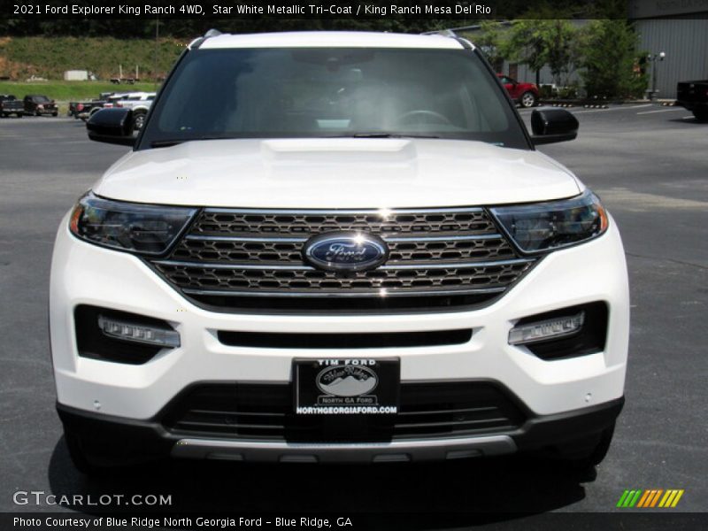 Star White Metallic Tri-Coat / King Ranch Mesa Del Rio 2021 Ford Explorer King Ranch 4WD