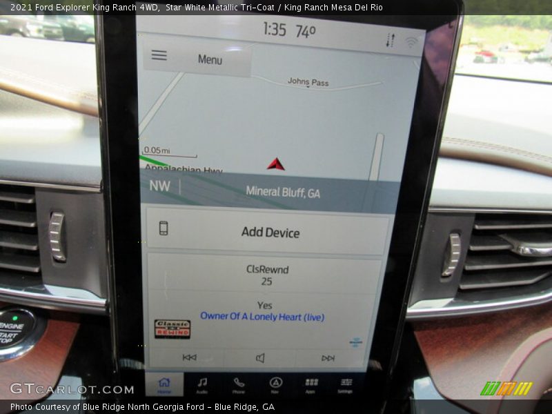 Controls of 2021 Explorer King Ranch 4WD