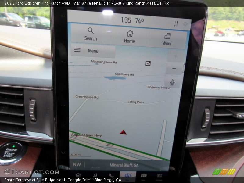 Navigation of 2021 Explorer King Ranch 4WD