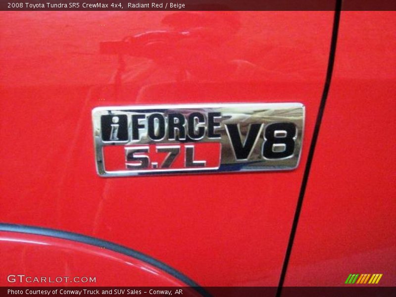 Radiant Red / Beige 2008 Toyota Tundra SR5 CrewMax 4x4