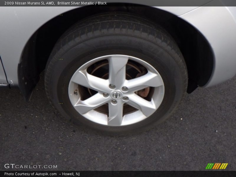 Brilliant Silver Metallic / Black 2009 Nissan Murano SL AWD